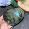 TRÁI TIM ĐÁ XÀ CỪ – Labradorite (TXC37) – KT: 9,04*9,26CM, KL: 0,414KG