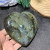 TRÁI TIM ĐÁ XÀ CỪ – Labradorite (TXC37) – KT: 9,04*9,26CM, KL: 0,414KG