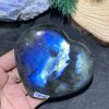 TRÁI TIM ĐÁ XÀ CỪ – Labradorite (TXC40) – KT: 7,81*8,55CM, KL: 0,274KG