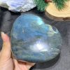 TRÁI TIM ĐÁ XÀ CỪ – Labradorite (TXC52) – KT: 11,3*9CM, KL: 0,675KG