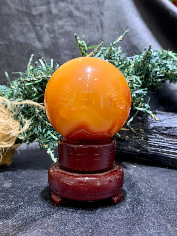 Bi cầu Carnelian (BC04), KL: 302gram – ĐK: 6.1cm | CADA DECOR