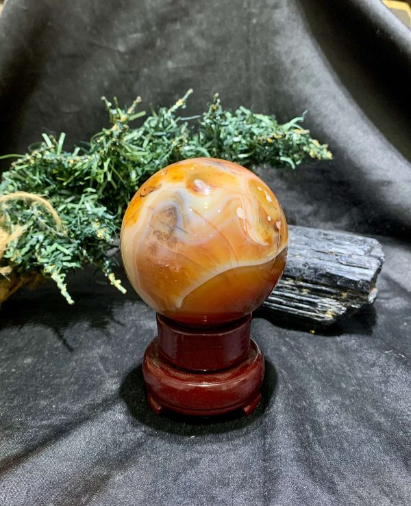 Bi cầu Carnelian (BC11), KL: 458gram – ĐK: 7cm | CADA DECOR