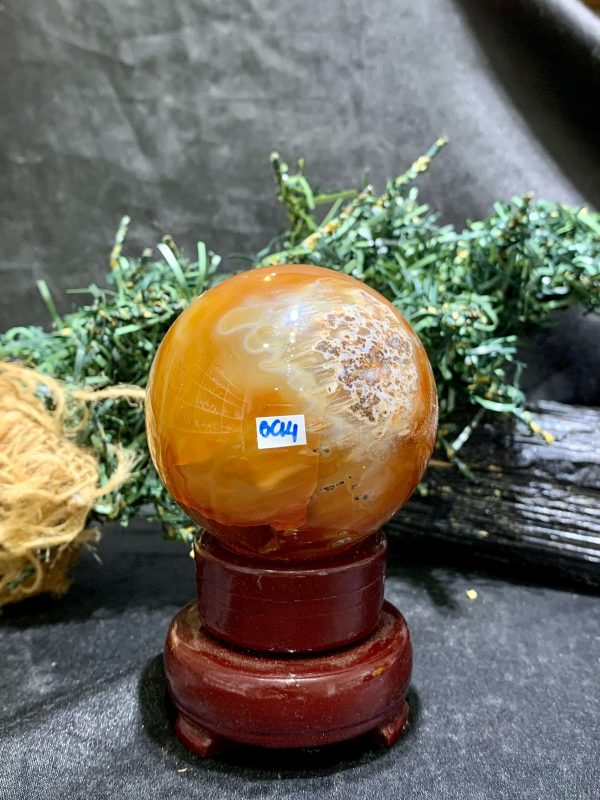 Bi cầu Carnelian (BC14), KL: 306gram – ĐK: 6.1cm | CADA DECOR