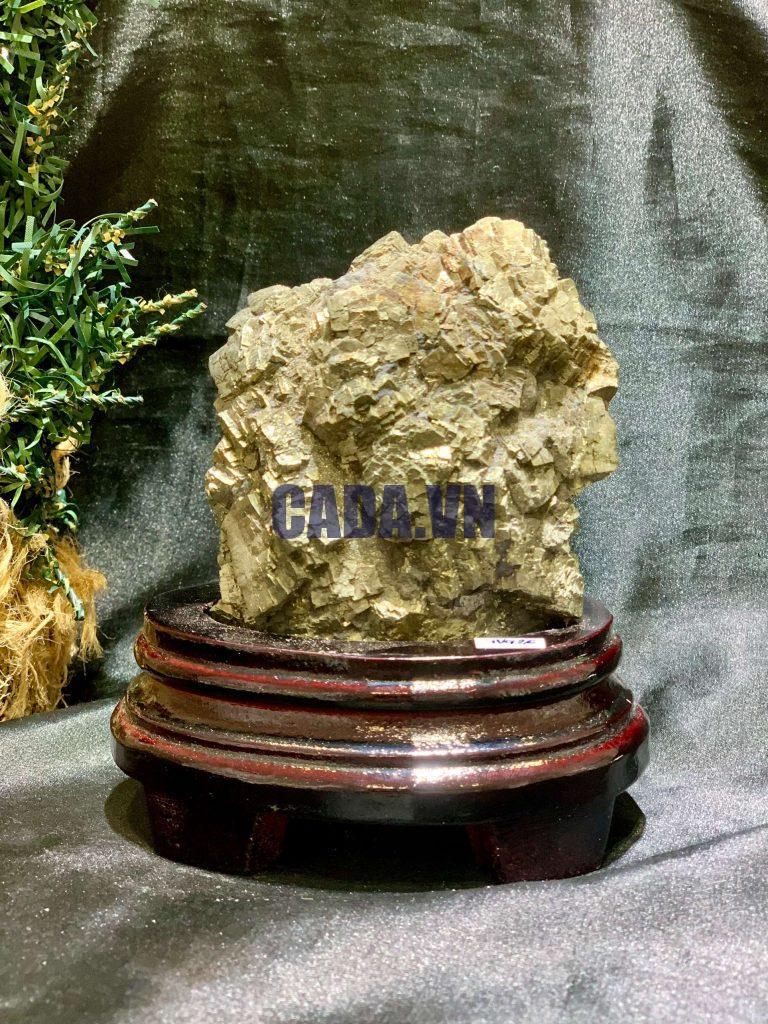 Tinh thể Vàng Găm – Pyrite (TVG26), KL: 0,938kg – KT:12*8cm