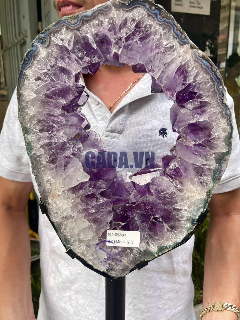 Slice Geode Amethyst- Lát cắt thạch anh tím