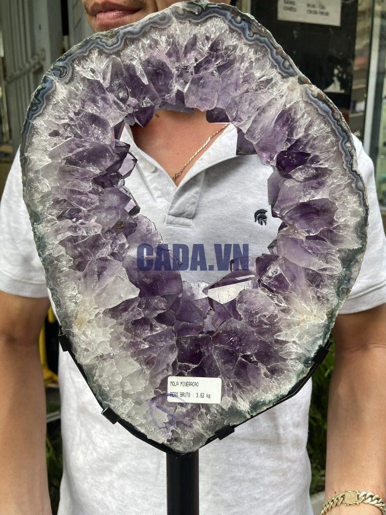 Slice Geode Amethyst- Lát cắt thạch anh tím