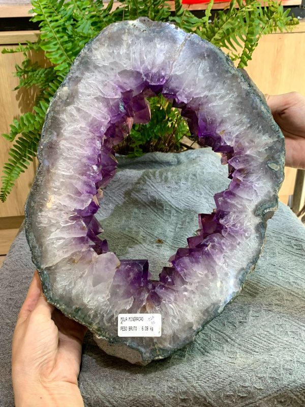 Slice Geode Amethyst – Lát cắt thạch anh tím (SLA01), KT: 34*24CM - KL: 6,08KG