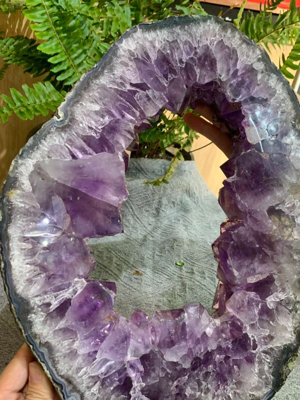 Slice Geode Amethyst – Lát cắt thạch anh tím (SLA07), KT: 34*25,5CM – KL: 4,14KG