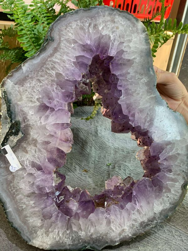 Slice Geode Amethyst – Lát cắt thạch anh tím (SLA09), KT: 39*34CM – KL: 7,7KG