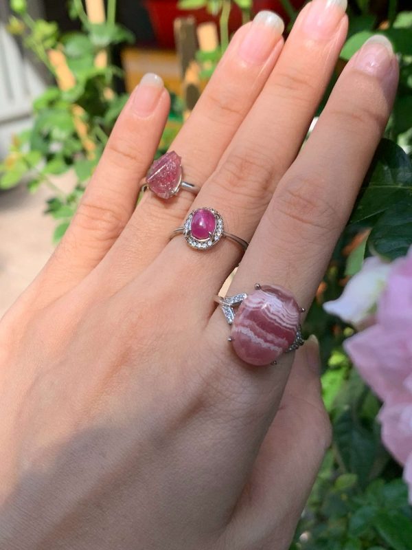 Nhẫn bạc Rhodochrosite | CADA DECOR