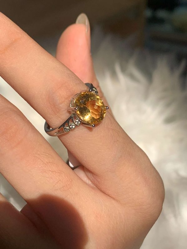 Nhẫn bạc Citrine | CADA DECOR