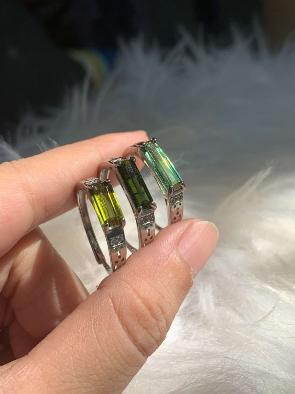 Nhẫn bạc đá Green Tourmaline | CADA DECOR