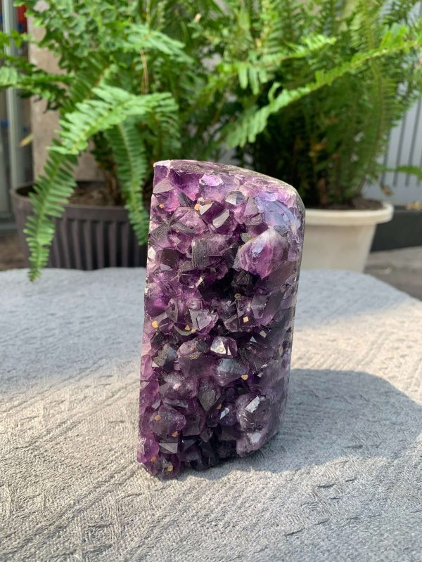 HỐC THẠCH ANH TÍM NHỎ – SMALL AMETHYST GEODE (TV521), KL: 1,326KG, KT: 13*6CM