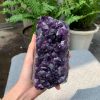 HỐC THẠCH ANH TÍM NHỎ – SMALL AMETHYST GEODE (TV521), KL: 1,326KG, KT: 13*6CM