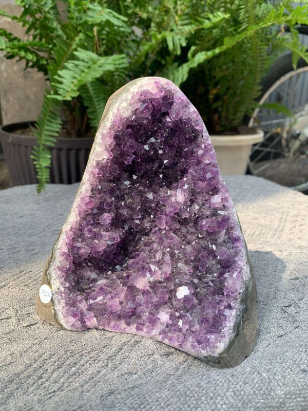 HỐC THẠCH ANH TÍM NHỎ – SMALL AMETHYST GEODE (TV524), KL: 1,138KG, KT: 13*12CM