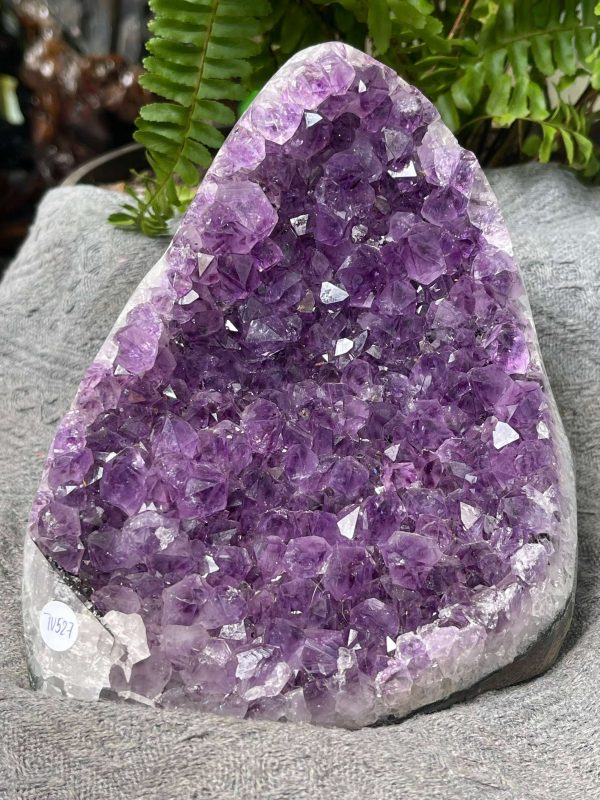 HỐC THẠCH ANH TÍM NHỎ – SMALL AMETHYST GEODE (TV527), KL: 2,18KG, KT: 17*12CM