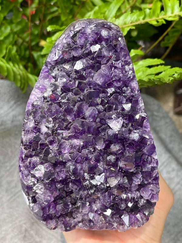 HỐC THẠCH ANH TÍM NHỎ – SMALL AMETHYST GEODE (TV533), KL: 1,178KG, KT: 12*9CM