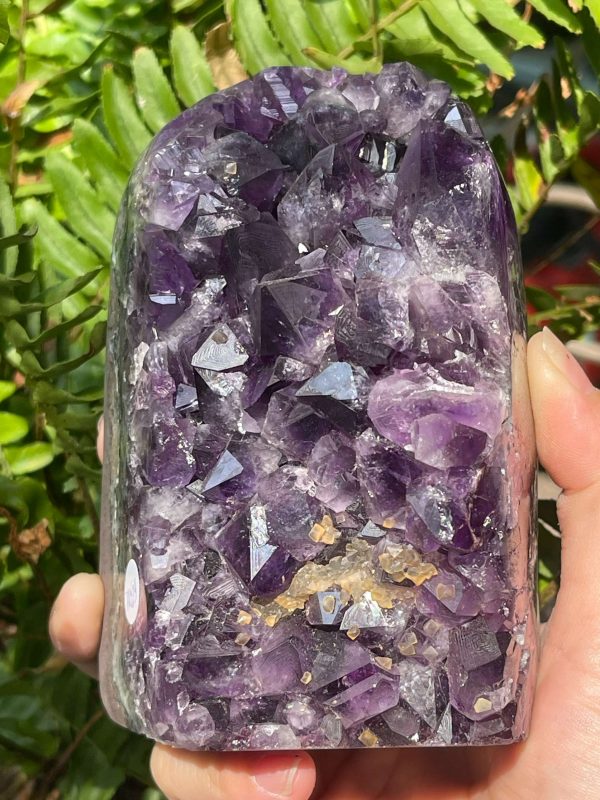 HỐC THẠCH ANH TÍM NHỎ – SMALL AMETHYST GEODE (TV539), KL: 1,204KG, KT: 11*6CM