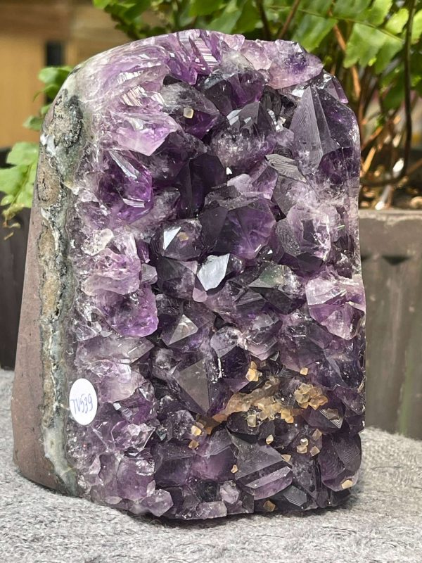 HỐC THẠCH ANH TÍM NHỎ – SMALL AMETHYST GEODE (TV539), KL: 1,204KG, KT: 11*6CM