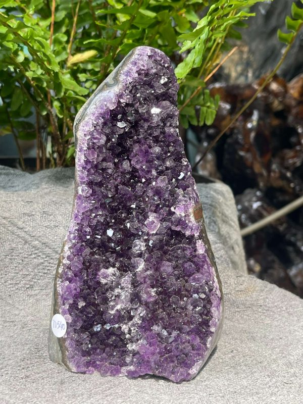 HỐC THẠCH ANH TÍM NHỎ – SMALL AMETHYST GEODE (TV540), KL: 0,956KG, KT: 16*8CM