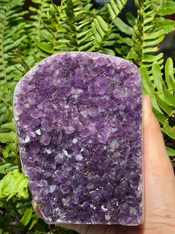 HỐC THẠCH ANH TÍM NHỎ – SMALL AMETHYST GEODE (TV543), KL: 1,272KG, KT: 12*9CM