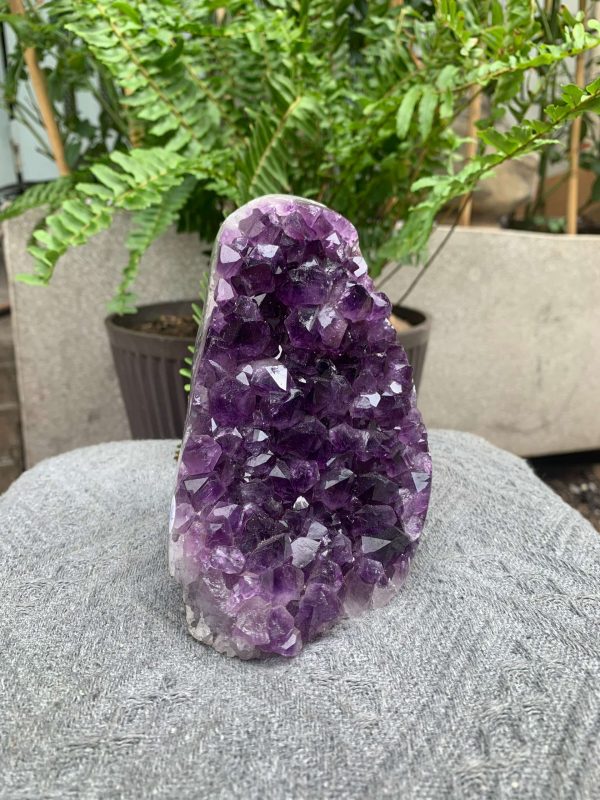 HỐC THẠCH ANH TÍM NHỎ – SMALL AMETHYST GEODE (TV552), KL: 1,24KG, KT: 13,5*8,5CM