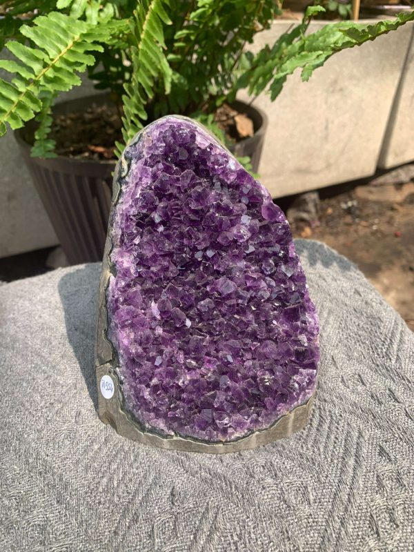 HỐC THẠCH ANH TÍM NHỎ – SMALL AMETHYST GEODE (TV554), KL: 1,464KG, KT: 16*10CM