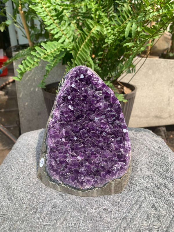 HỐC THẠCH ANH TÍM NHỎ – SMALL AMETHYST GEODE (TV554), KL: 1,464KG, KT: 16*10CM