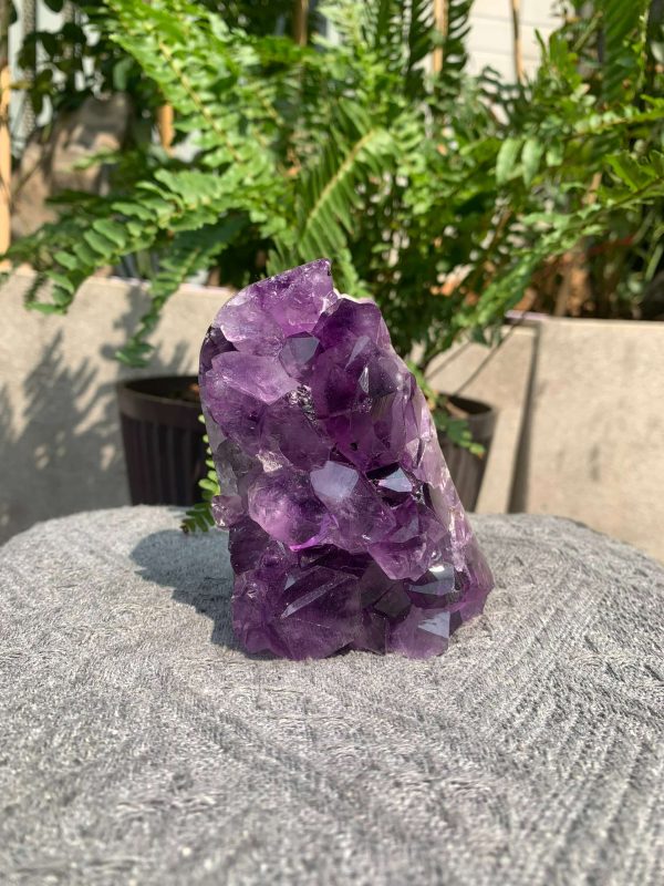 HỐC THẠCH ANH TÍM NHỎ – SMALL AMETHYST GEODE (TV562), KL: 0,492KG, KT: 9,5*7CM