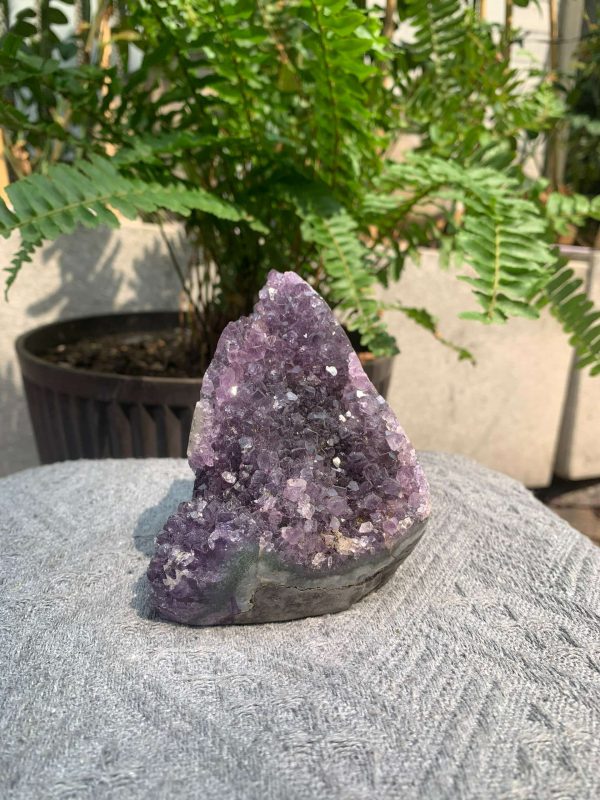 HỐC THẠCH ANH TÍM NHỎ – SMALL AMETHYST GEODE (TV568), KL: 0,468KG, KT: 11*7,5CM