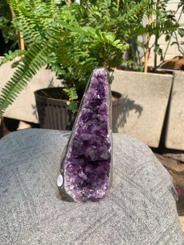 HỐC THẠCH ANH TÍM NHỎ – SMALL AMETHYST GEODE (TV571), KL: 0,554KG, KT: 12*5CM