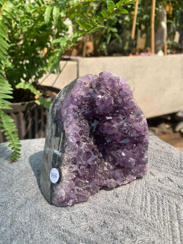 HỐC THẠCH ANH TÍM NHỎ – SMALL AMETHYST GEODE (TV576), KL: 0,828KG, KT: 9*8CM