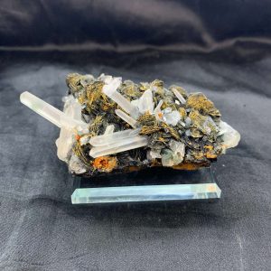 Tinh thể Speculerite and Quartz - Tinh thể Thạch Anh cộng sinh Bông Hồng Đen | CADA DECOR