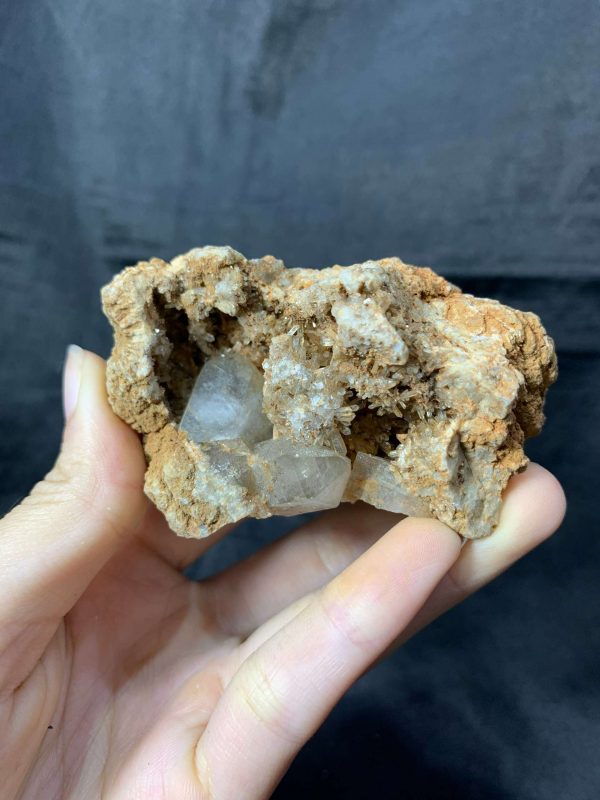 Agate Geode with Smoky Quartz - Hốc Mã Não cộng sinh tinh thể Thạch Anh Khói