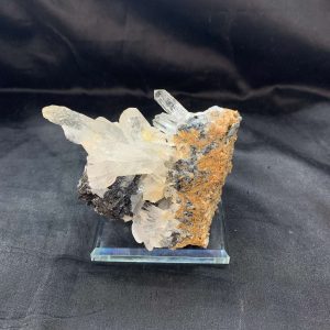 Tinh thể Speculerite and Quartz - Tinh thể Thạch Anh cộng sinh Bông Hồng Đen | CADA DECOR