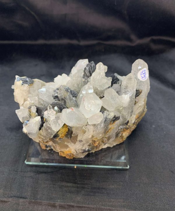 Tinh thể Speculerite and Quartz - Tinh thể Thạch Anh cộng sinh Bông Hồng Đen | CADA DECOR