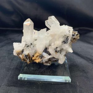 Tinh thể Speculerite and Quartz - Tinh thể Thạch Anh cộng sinh Bông Hồng Đen | CADA DECOR