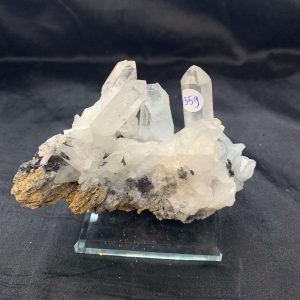 Tinh thể Speculerite and Quartz - Tinh thể Thạch Anh cộng sinh Bông Hồng Đen | CADA DECOR