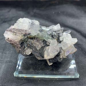 Tinh thể Speculerite and Quartz - Tinh thể Thạch Anh cộng sinh Bông Hồng Đen | CADA DECOR