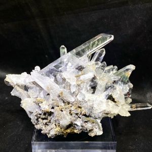 Tinh thể Speculerite and Quartz - Tinh thể Thạch Anh cộng sinh Bông Hồng Đen | CADA DECOR