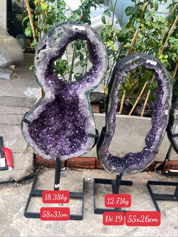 Slice Geode Amethyst – Lát cắt thạch anh tím | CADA DECOR