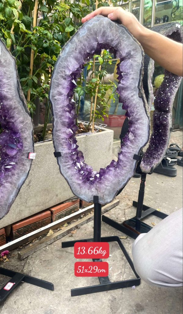 Slice Geode Amethyst – Lát cắt thạch anh tím | CADA DECOR